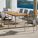 Barlow Tyrie Equinox 8 Seat Dining Set in Titanium Sling