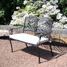 Pescara 2 Seat Bench Bronze/Taupe