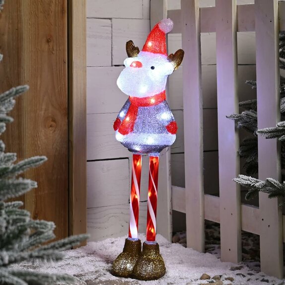 Acrylic Candy Cane Leg Reindeer 70cm