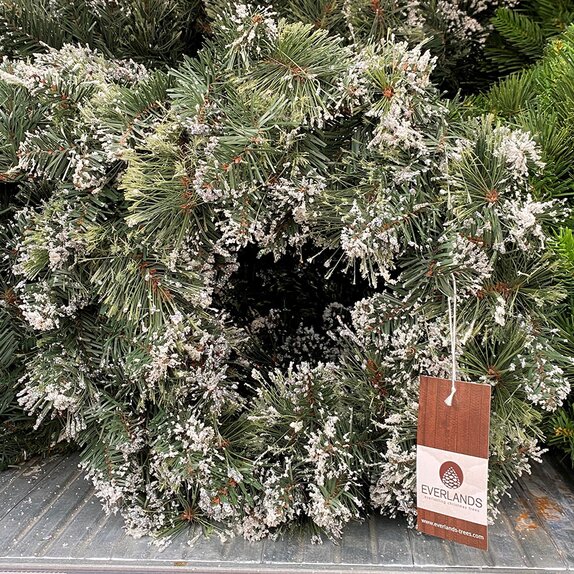 Artificial Wreath Finley frosted indoor 50cm