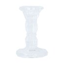 Candlestick Clear Glass Moulded small - image 1