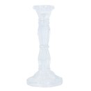 Candlestick Clear Glass Moulded small - image 3