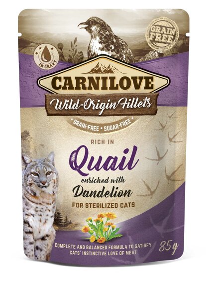 Carnilove Cat Pouch Quail/Dandelion 85g