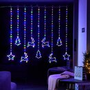 Curtain LED Festive Multi coloured