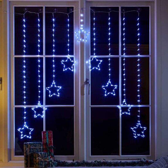 Curtain LED Stars Cool White