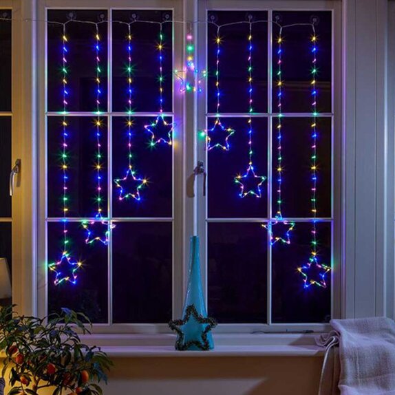 Curtain LED Stars Multi