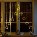 Curtain LED Stars Warm White