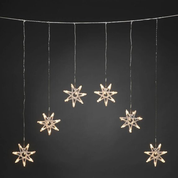 Curtain with 6 LED stars - image 2