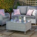 Daro Santorini Coffee Table with Glass (Mixed Grey)