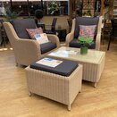 Daro Santorini Footstool Vintage Lace Effect