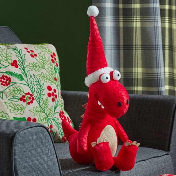 Festive Dino Seated Red