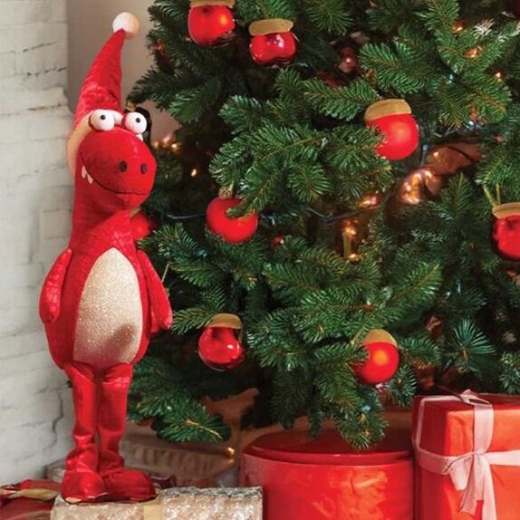 Festive Dino Standing Red