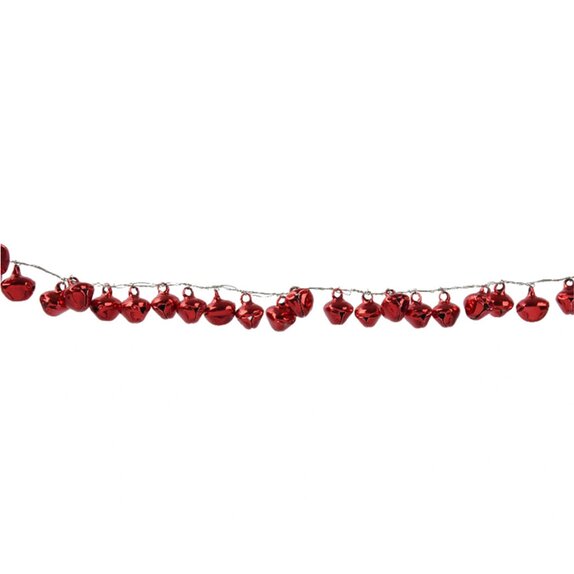 Garland Iron Mini Bells Red 120cm