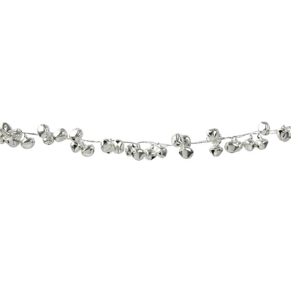 Garland Iron Mini Bells Silver 120cm