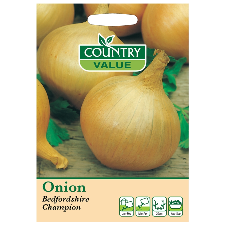 Onion Seeds Bedfordshire Champion - Knights Garden Centres