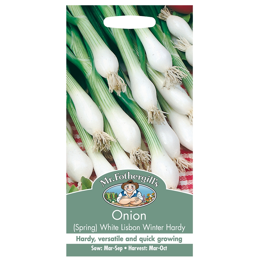 Onion Seeds (Spring) White Lisbon Winter Hardy - Knights Garden Centres