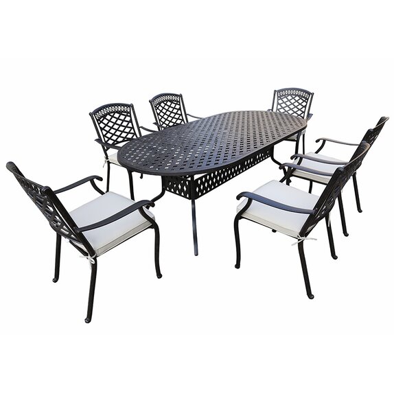 Pescara 6 Seat 213x106cm Oval Dining Set