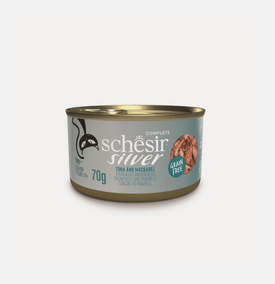 Schesir Silver Wholefood Older Cat Tuna & Mackeral 70g