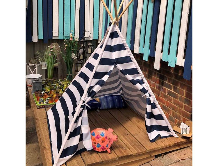 Teepee Tent Polyester Stripes Indoor/Outdoor